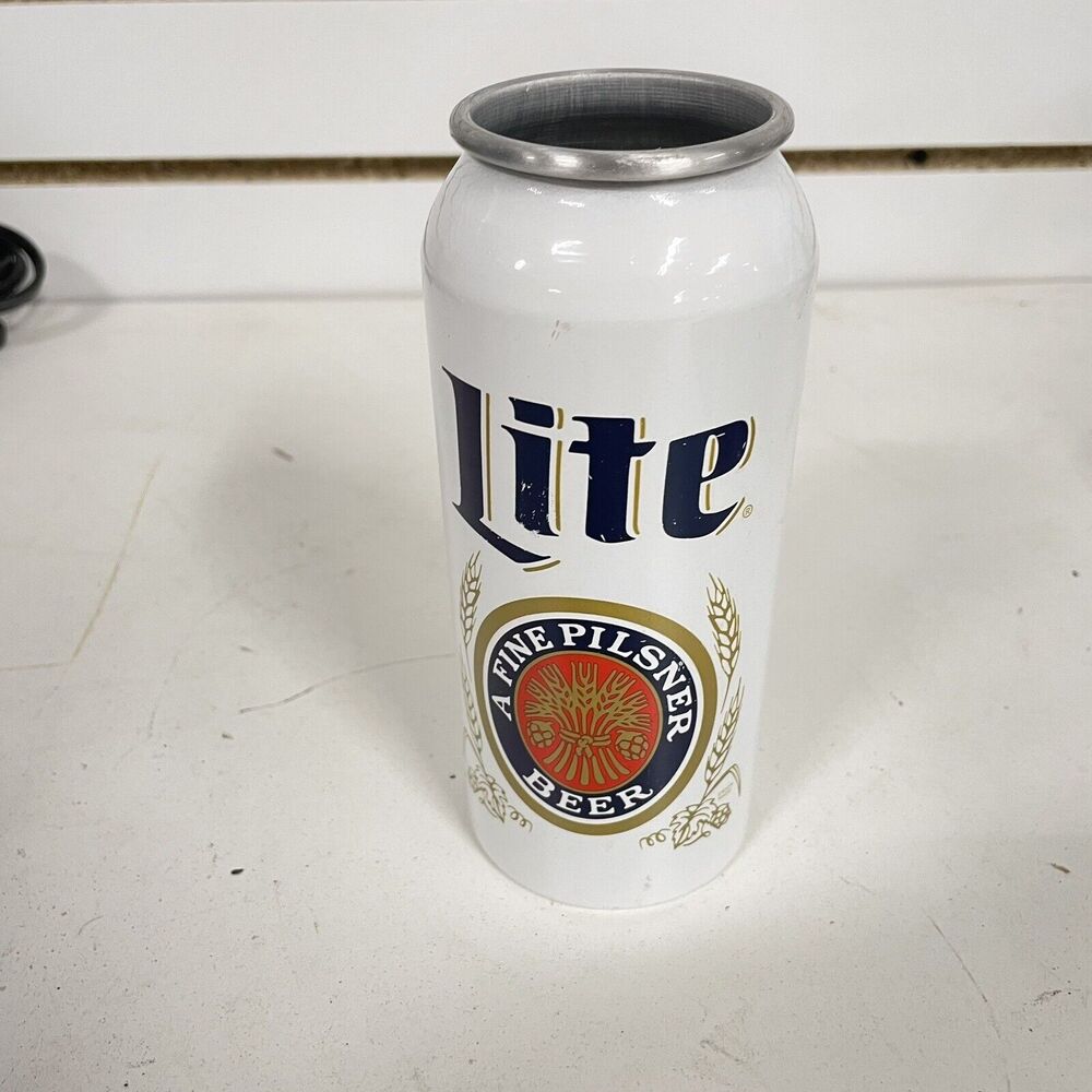 Miller Lite Beer 16 oz Aluminum Can Drinking Cup Retro Style